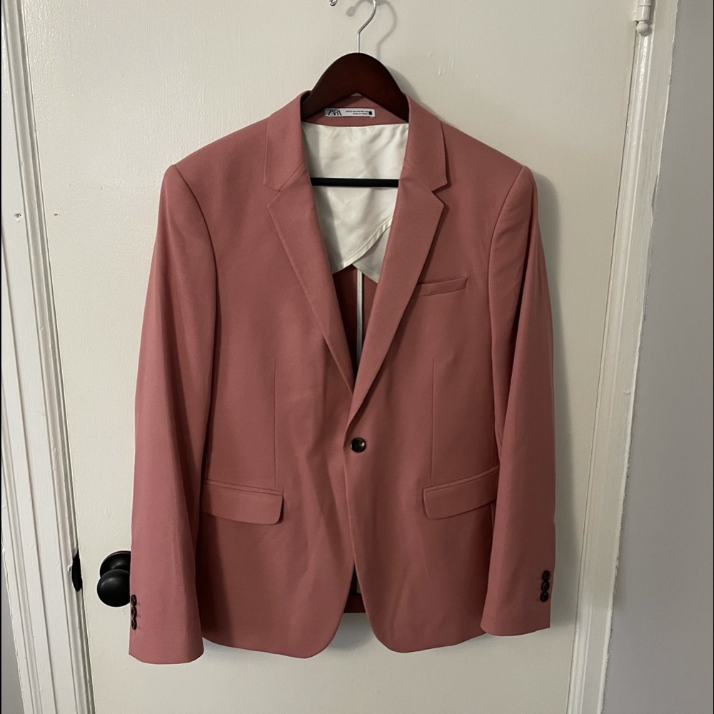 Zara Pink Suit Jacket